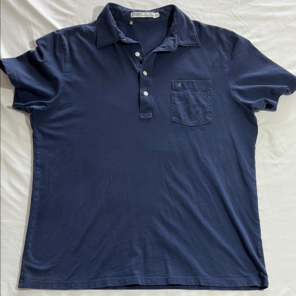 Criquet Dark Blue/Navy XL Slim Fit Polo Shirt